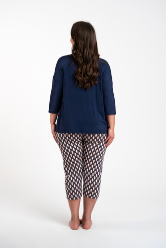 Milda Női pizsama 3/4 ujjú, 3/4 nadrág Olasz Divat