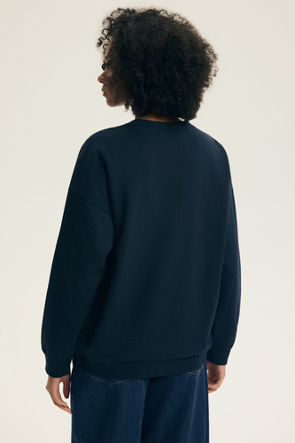 Dessie Henderson női pamut pulóver, enyhén bélelt, mintás