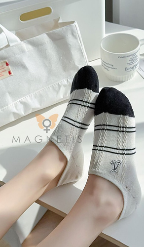 Magnetis CC-251109 női balerina zokni – pamut stopli szilikonnal a saroknál