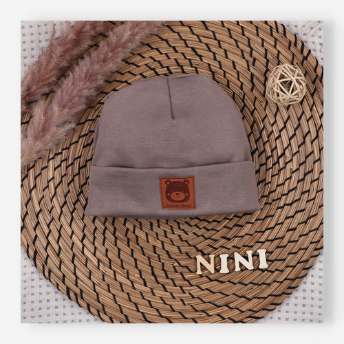 ABN-5547 Nini Happy Animals bébisapka organikus pamutból - biztonságos, környezetbarát, kényelmes