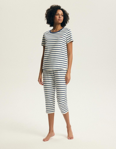 Női pizsama 45316 Eulana 100% pamut 7/8 nadrág