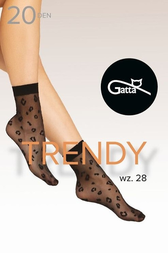 Zokni Divatos minta.28 20 den Gatta nero-mottled, nem nyomott szegélyű
