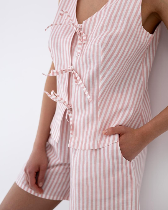 Donata Sensis női pizsama - ekrü-zöld