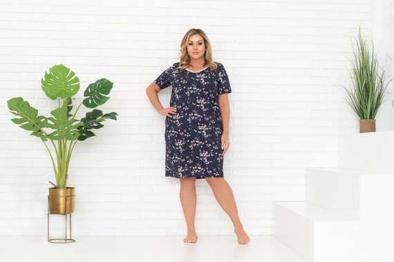 Evita rövid ujjú hálóing Olasz divat - print