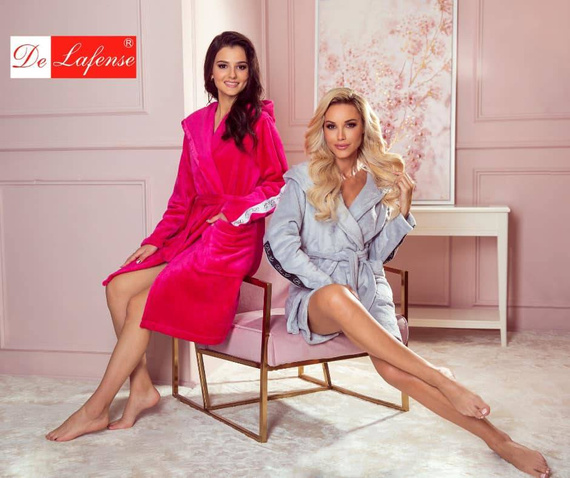 626 Abigail Női rövid köntös Forex - világosszürke