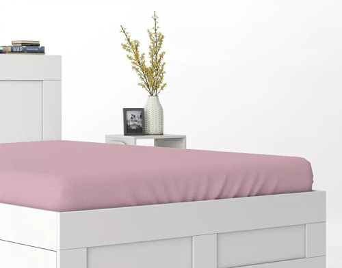 Poly Detexpol mikroszatén gumis lepedő sima és praktikus pastel pink