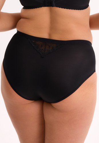 GFP 051 Gaia Kiara bugyi - fekete, teljes, hímzés, tüll és mikroszálas anyagból készült