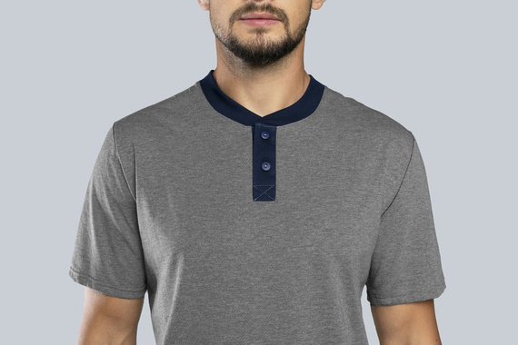 Profit Férfi rövid ujjú pizsama, hosszú nadrág Italian Fashion - ¶r.melange