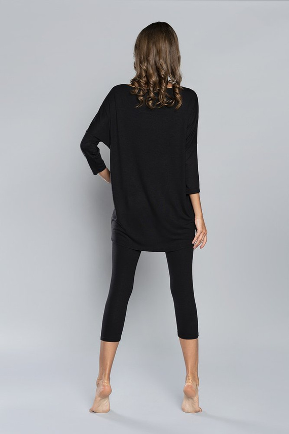 Mandala női pizsama olasz divat - fekete