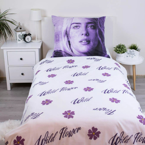 Billie Eilish ágynemű 140x200 pamut Jerry Fabrics cipzáras
