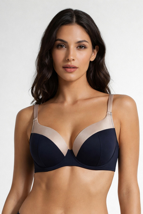 Mediolano Dorato 20001 Full Cup bikini felső sötétkék elegáns