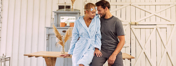 Misti Női fürdőköpeny Italian Fashion - kék