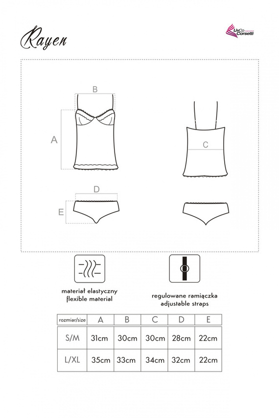 Rayen LC 90020 Női kétrészes szett LivCo Corsetti Fashion LivCo Corsetti Fashion