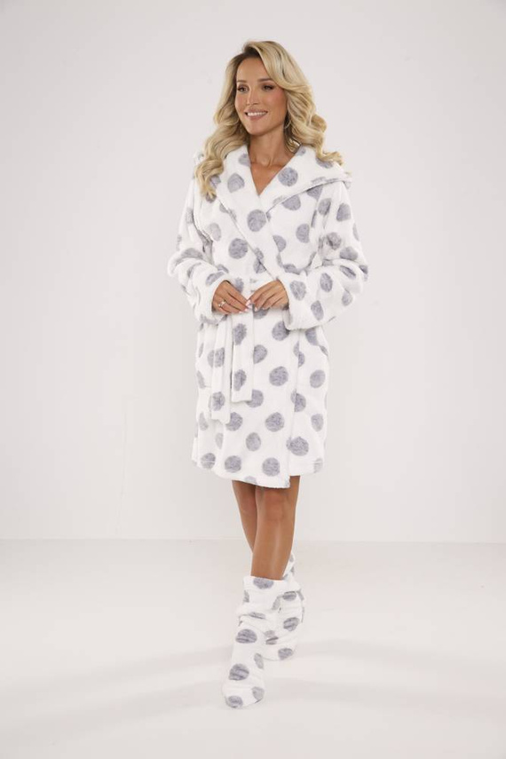 323 Dots Forex fürdőköpeny - ekrü színű