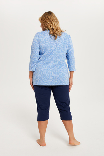 Jomala Női pizsama 3/4 ujjú, 3/4 nadrág Olasz Divat