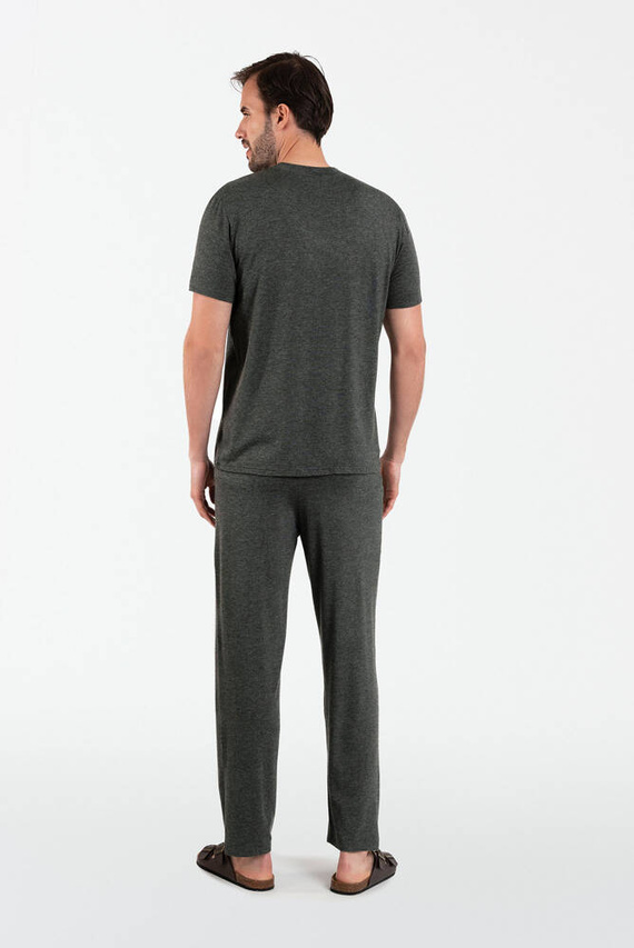 Akord Férfi rövid ujjú pizsama, hosszú nadrág Olasz divat - c.melange