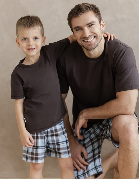 Taro 3578 Marcello férfi pizsama barna – pamut