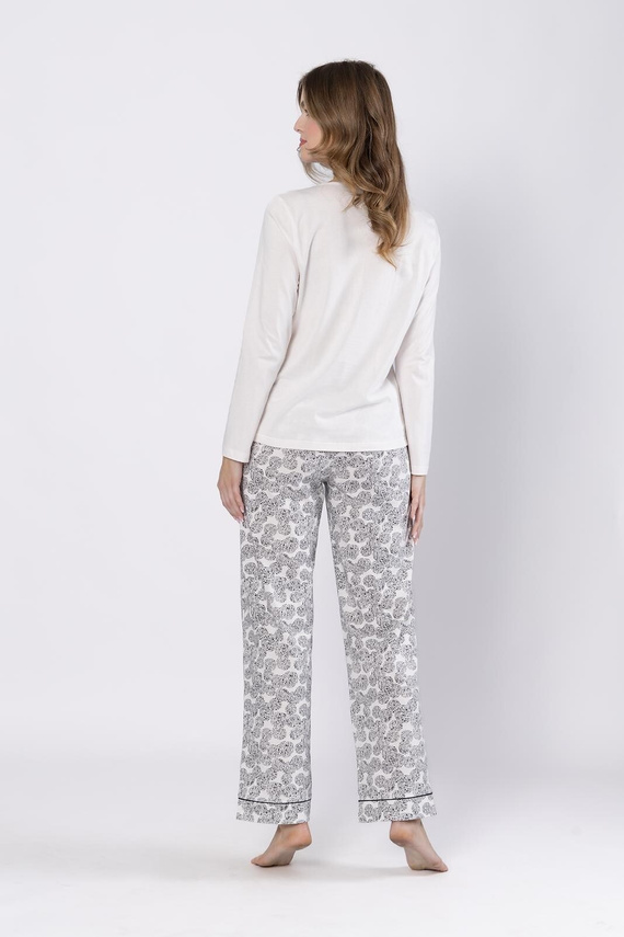 Baśka 1698 Leveza pizsama fekete - klasszikus, kétrészes, kényelmes