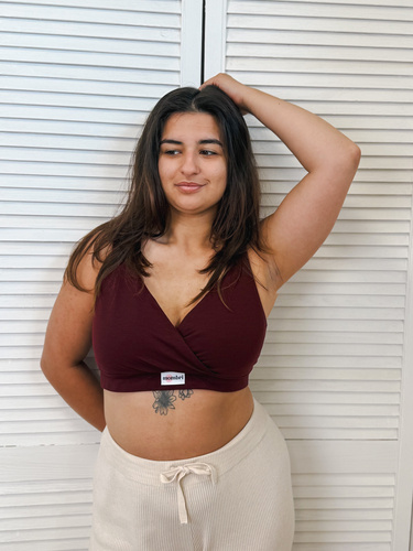 Milk&Love Mombri Klasyk vízálló szoptatós melltartó claret