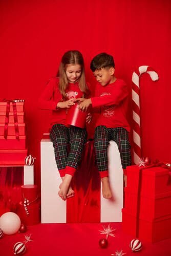 Fogo Gyermek pizsama Italian Fashion - piros/print