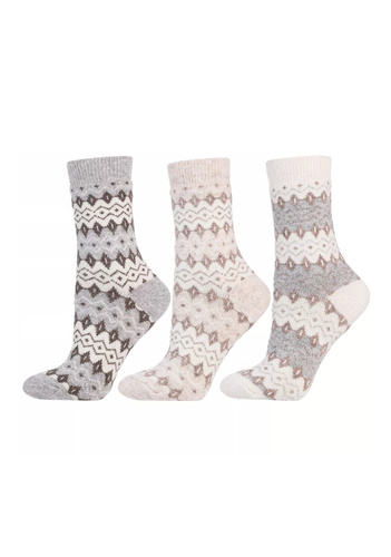 Moraj CSW 800-003 női zokni - meleg, mintás zokni gyapjú hozzáadásával