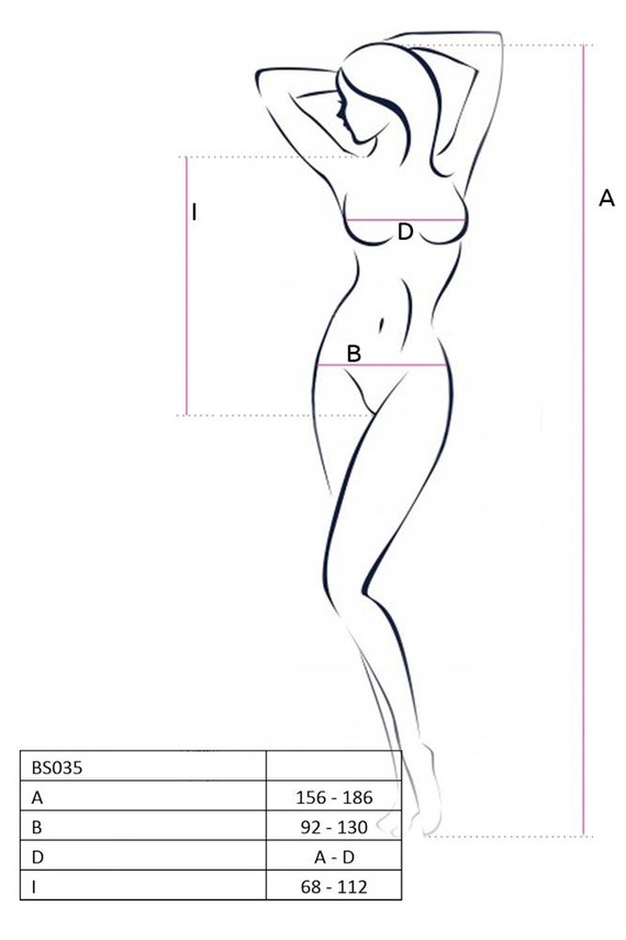 BS035 Bodystocking Passion fekete