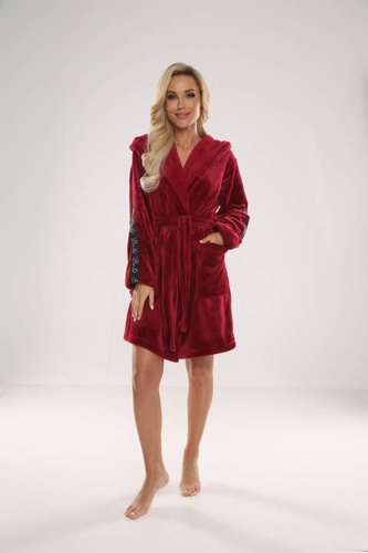 626 Abigail Női rövid köntös Forex - bordó színű