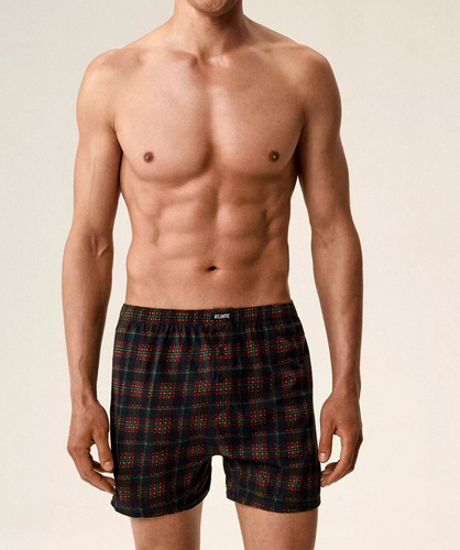 Boxeralsó 2GMB-013 Atlanti-zöld-kék férfi pamut boxeralsó 2 darabos dobozban