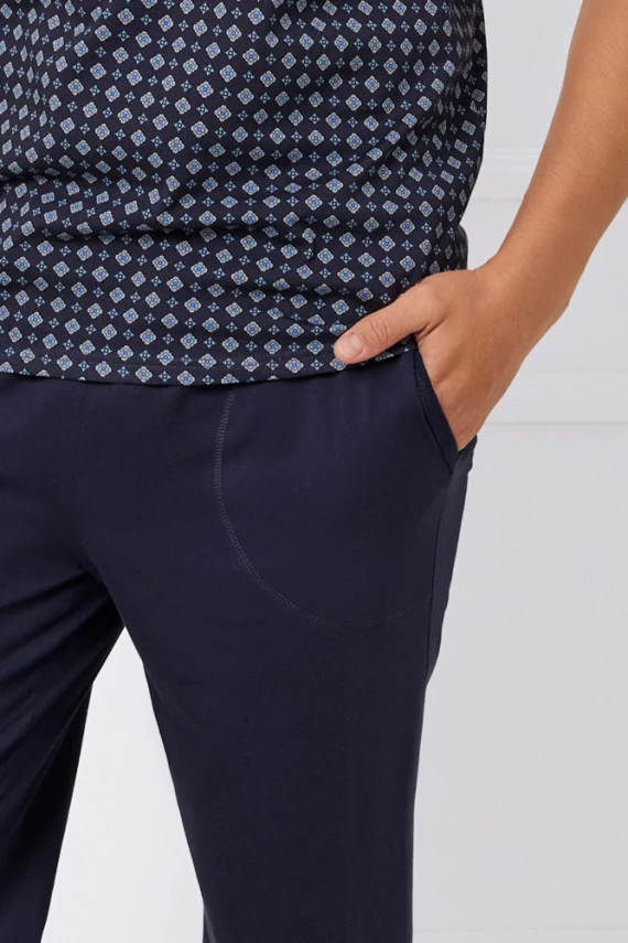 Gerard Férfi rövid ujjú pizsama, 3/4 nadrág Olasz divat - print/zöld