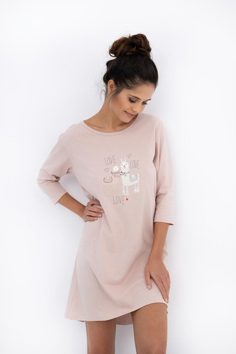 Láma női hálóing Sensis - 100% pamut, láma mintás