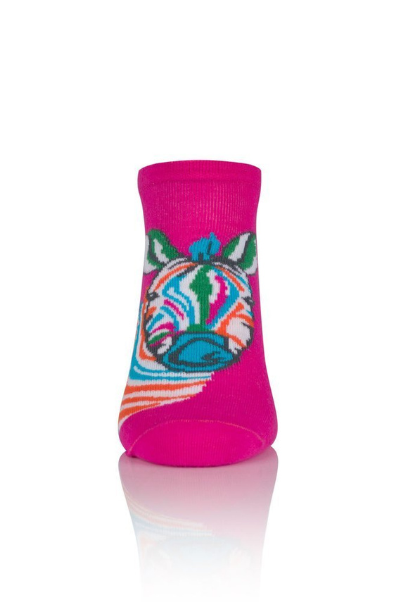 S118S Zebra zokni lábak Italian Fashion - amarant print