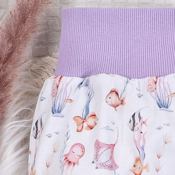 ABN-5484 Víz alatti világ Bio pamut fél zokni a Nini-től