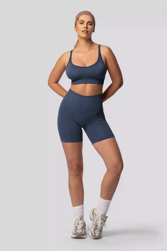Spaio PUSH-UP PRO alakformáló varrás nélküli női rövidnadrág magas derék navy blue