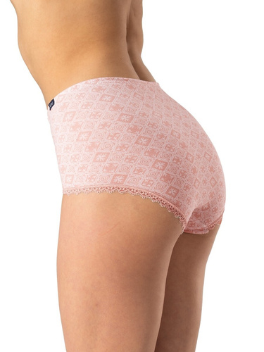 Női pamut bugyi Key LPM 731 fekete-bézs - 2 db dobozonként, klasszikus szabású