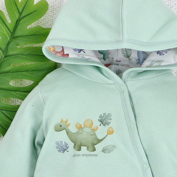 ABN-5578 Dino Explorer Melegített bio pamut babaruha a Nini-től - környezetbarát és biztonságos