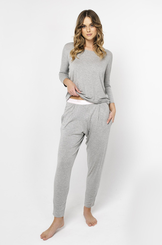 Stílus Női 3/4 ujjú szett, hossza.olasz divat melange nadrág