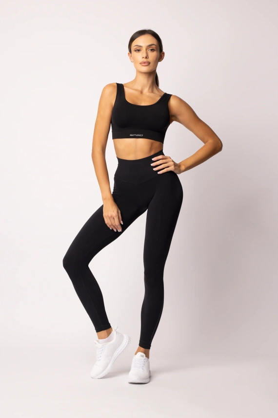 Női leggings SPAIO Flex Innergy 2.0 fekete - varrásmentes, regenerációs támogatással