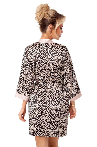 Sheila köntös Donna bézs - szatén elegáns női köntös övvel