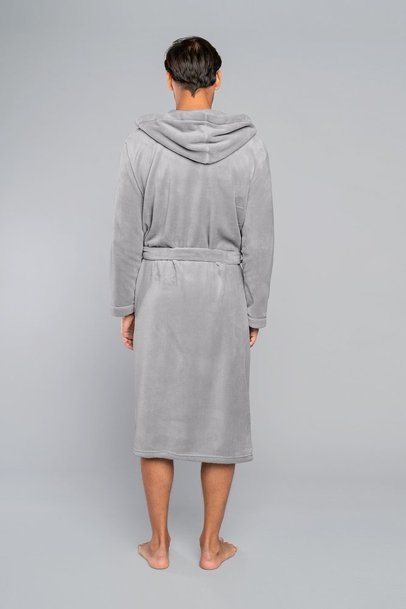 Mimas Férfi kapucnis fürdőköpeny olasz divat - szürke