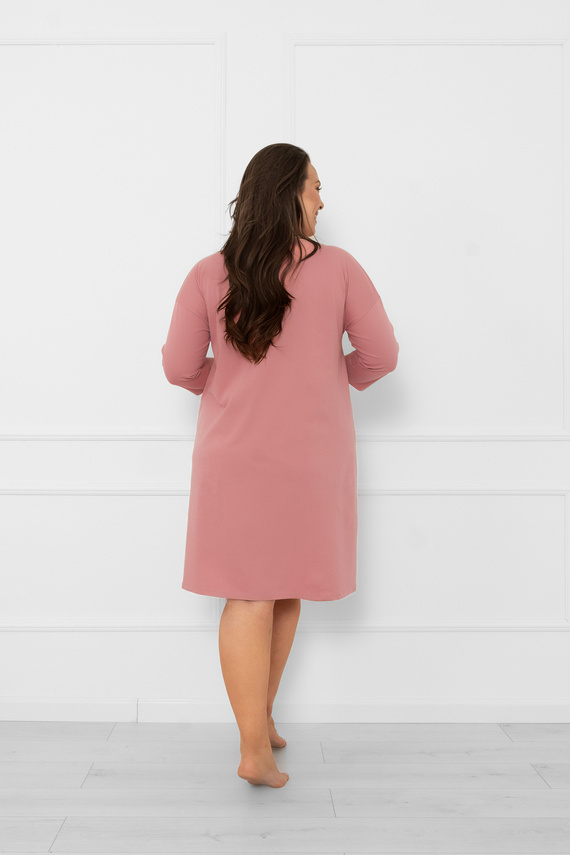 Női hálóing Akita - pamut, 3/4 ujjú, virágos applikációval Italian Fashion