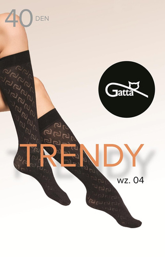 Térdzokni Gatta Trendy 04 - 40 den, mintás, elegáns