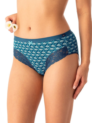 Női bugyi Key LPC 577 smaragd - pamut, kényelmes, 2 darabos szett