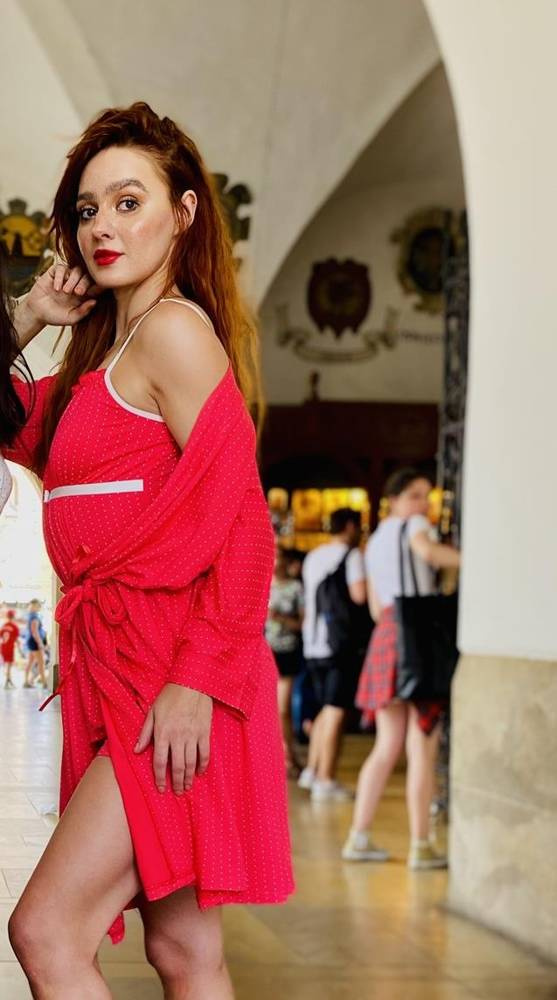 915 Dots Forex női pizsama - málna