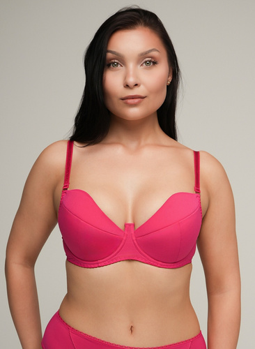 2204 Ava push-up melltartó - fukszia, sima, elbűvölő és nőies