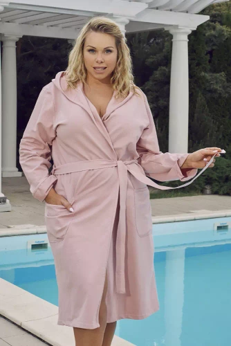 Karina Női fürdőköpeny Italian Fashion - púderrózsaszín