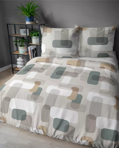 5487 A Detexpol Satin Stories szürke ágynemű| 100% pamut, szaténszövés, cipzár, ajándékcsomagolás