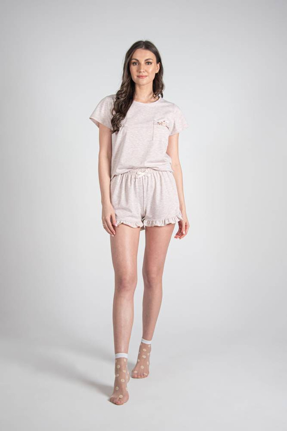 678 Mariposa II Forex női pizsama - bézs melange