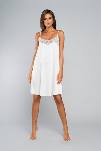 Touch hálóing keskeny pántos, rövid Italia Fashion - ekrü - ecru