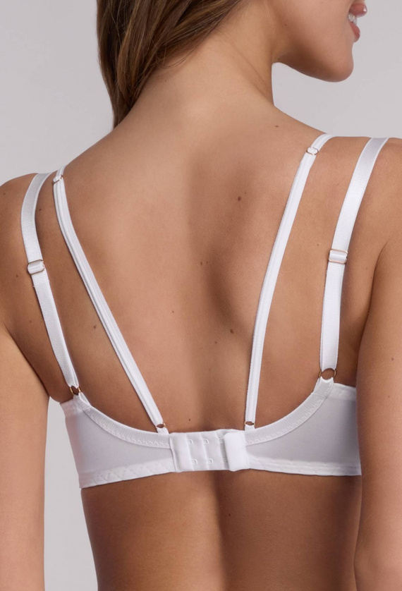 2198 AVA Félpuha csipke melltartó merevítővel Elegáns kényelmes fehér színben