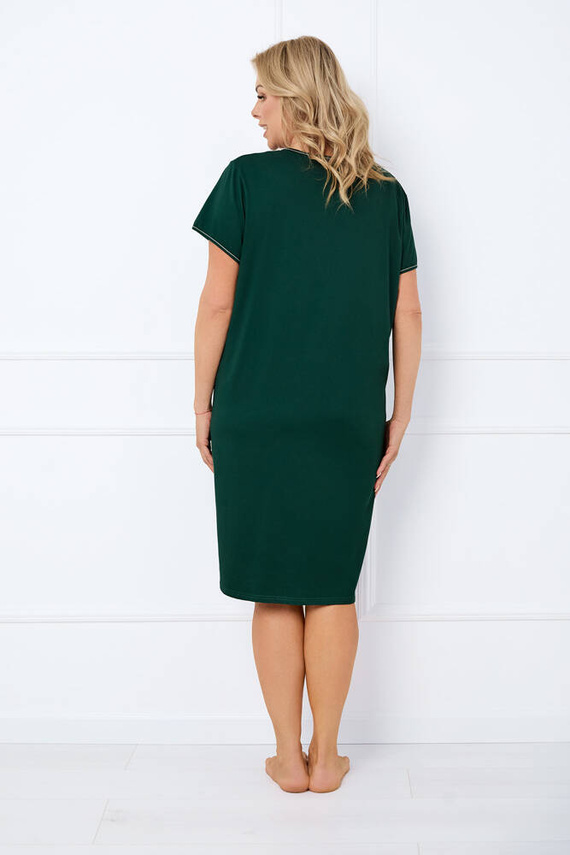 Florisa női rövid ujjú ing Olasz divat - sötétzöld